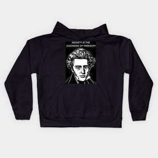 SOREN KIERKEGAARD quote .4 - ink portrait Kids Hoodie